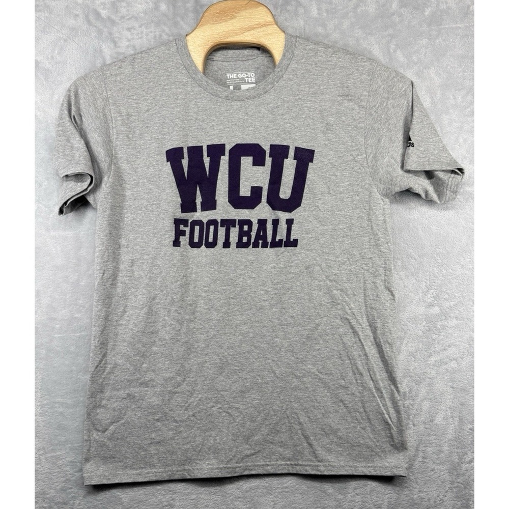 Adidas Western Carolina Catamounts‎ WCU Football SS Crewneck T-Shirt Men's L NWT